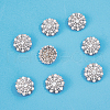 SUPERFINDINGS 8Pcs 1-Hole Alloy Rhinestone Shank Buttons FIND-FH0008-86P-3