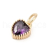 Brass Micro Pave Cubic Zirconia Pendants KK-H204-01KCG-03-2