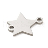 201 Stainless Steel Laser Cut Connector Charms STAS-R133-02P-13-2
