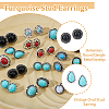 FIBLOOM 16 Pair 16 Style Ethnic Style Alloy Stud Earrings EJEW-FI0002-86-4