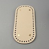 Oval PU Leather Knitting Crochet Bags Nail Bottom Shaper Pad PURS-WH0001-62B-1