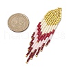 Seed Beads Beaded Charms PALLOY-MZ00221-2