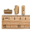 Ion Plating(IP) 304 Stainless Steel Ribbon Crimp Ends X-STAS-F098-04-3