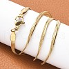 Ion Plating(IP) 304 Stainless Steel Snake Chains Necklaces X-NJEW-O058-25G-4
