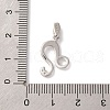 925 Sterling Silver Micro Pave Clear Cubic Zirconia Pendants STER-H117-01P-05-3