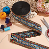 16.5M Ethnic Style Polyester Jacquard Stripe Ribbons SRIB-WH0011-155A-5