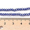 Electroplate Transparent Glass Beads Strands GLAA-XCP0001-61-3mm-4