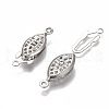 Tarnish Resistant 304 Stainless Steel Box Clasps STAS-P249-01P-2