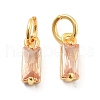 Brass Micro Pave Cubic Zirconia Charms ZIRC-F111-03G-11-1