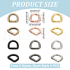 Unicraftale 18Pcs 6 Colors Zinc Alloy Spring Gate Rings FIND-UN0004-09-3