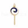 Brass Enamel Pendants KK-S362-033E-NR-1