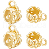 Beebeecraft 30Pcs Brass Tube Bails KK-BBC0015-05-1