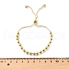 Brass Round Beads Slider Bracelets for Women BJEW-D317-13C-G-5
