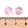 Frosted Baking Painted Glass Beads X1-DGLA-N005-8mm-03-4