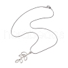 Leaf Alloy Pendant Necklaces NJEW-JN04942-4