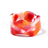 Resin Wave Cuff Ring RJEW-T022-011-5