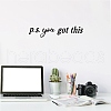 PVC Quotes Wall Sticker DIY-WH0200-032-3