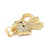 Brass Micro Pave Cubic Zirconia Pendants KK-D027-12G-3