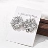 304 Stainless Steel Studs Earrings for Women EJEW-K306-29P-2