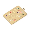 304 Stainless Steel Rhinestones Pendants STAS-D306-01G-J-2