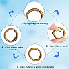 SOFPLATE 24pcs 4 colors Zinc Alloy Spring Gate Rings FIND-SP0001-54-6
