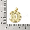 Brass Micro Pave Clear Cubic Zirconia Pendants KK-I708-03E-G-3