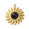 Synthetic Turquoise Dyed Sun Pendants STAS-P328-05G-02-1