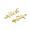 Rack Plating Brass Pendants KK-B065-02G-2