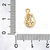 Brass Micro Pave Clear Cubic Zirconia Pendants KK-U065-05C-G-3
