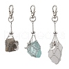 Moon & Star Alloy Swivel Lobster Claw Clasps & Brass Cable Chains AJEW-JB01335-4