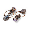 Natural Amethyst & Labradorite Big Pendants G-A227-05R-2