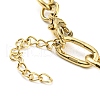 Ion Plating(IP) 304 Stainless Steel Paperclip Chain Bracelets BJEW-M308-01G-3
