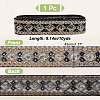 Polyester Rhombus Embroidery Lace Trim OCOR-WH0090-84A-2