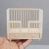Wood Crib Bed Miniature Ornaments PW-WGC84EF-01-5