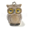 Flocking Resin Cute Pendants RESI-L043-02P-03-1