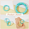 HOBBIESAY 20Pcs 10 Colors Zinc Alloy Spring Gate Rings FIND-HY0002-97-4