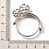 Rotatable Alloy Swivel Open Back Bezel Pendants PALLOY-I223-20P-3