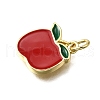 Brass Enamel Pendants KK-B136-07G-04-2