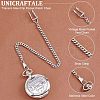 Unicraftale 2Pcs Stainless Steel Clip Pocket Watch Chain DIY-UN0003-64-5
