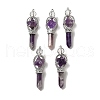 Natural Amethyst Dowsing Pendulums G-C095-01P-01-2