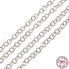 Anti-Tarnish Rhodium Plated 925 Sterling Silver Round Cable Chains STER-F052-10P-3