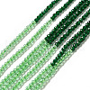 2 Colors Transparent Glass Beads Strands GLAA-G093-01I-1