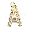 Brass Micro Pave Cubic Zirconia Pendants KK-V014-01G-01-1