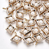 ABS Plastic Imitation Pearl Pendants PACR-T007-24-1