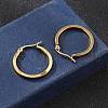 201 Stainless Steel Hoop Earrings EJEW-P304-14B-G-2