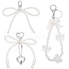 Beebeecraft 3Pcs 3 Styles Alloy with Plastic and  Polyester Pendant Decorations HJEW-BBC0001-07-1