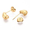 304 Stainless Steel Stud Earrings EJEW-T047-09G-2