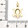 Brass Micro Pave Clear Cubic Zirconia Pendants KK-N268-14G-3
