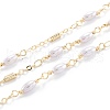 Handmade CCB Plastic Imitation Pearl Beaded Chains CHC-M021-29LG-1
