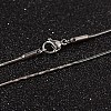 304 Stainless Steel Snake Chain Necklaces NJEW-O096-C-23P-1